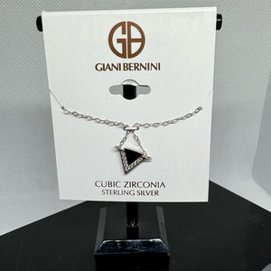 GIANI BERNINI NWT $60 Sterling Silver Cubic Zirconia Pendant Necklace